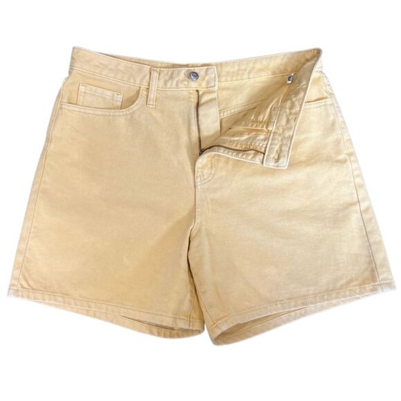 Wild Fable highest rise Bermuda Jean shorts yellow denim size 12/31 - Picture 1 of 14